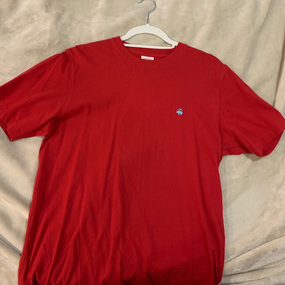 Men's Red Brooks Brothers T-Shirt Medium